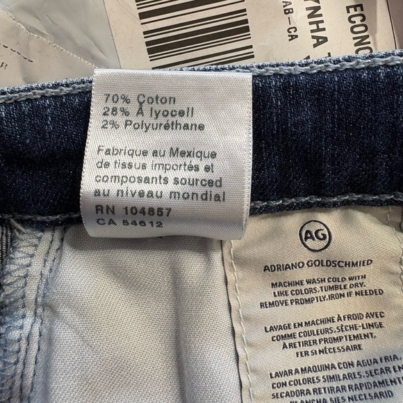 AG Adriano Goldschmied Blue Distressed Pencil Skirt - Picture 6 of 8